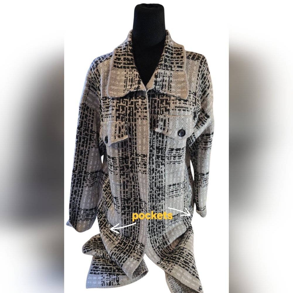 By Design Long Open Front Cardigan Large
